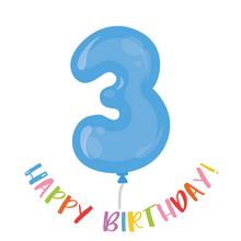 Load image into Gallery viewer, 3rd Birthday Balloon Lollipop
