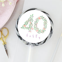 Load image into Gallery viewer, Forty 40 Floral Numbers Birthday Lollipop - Suck It &amp; Say
