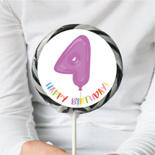Load image into Gallery viewer, 4th Birthday Balloon Lollipop
