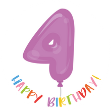 Load image into Gallery viewer, 4th Birthday Balloon Lollipop
