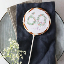 Load image into Gallery viewer, Sixty 60 Floral Numbers Birthday Lollipop - Suck It &amp; Say
