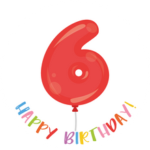 Load image into Gallery viewer, 6th Birthday Balloon Lollipop
