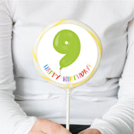 9th Birthday Balloon Lollipop