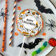 Black and Orange Happy Halloween Lollipop