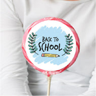 Blue Back to School Lollipop