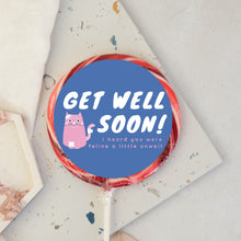 Load image into Gallery viewer, Blue Feline Get Well Soon Lollipop
