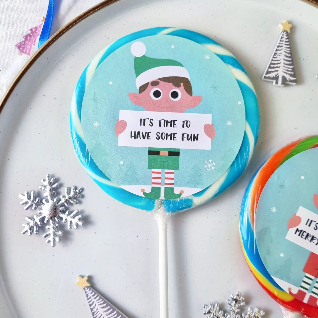 Its Time To Have Some Fun Christmas Elf Lollipop