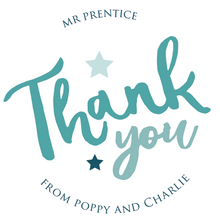 Load image into Gallery viewer, Personalised Blue Thank You Star Teacher Giant Lollipop

