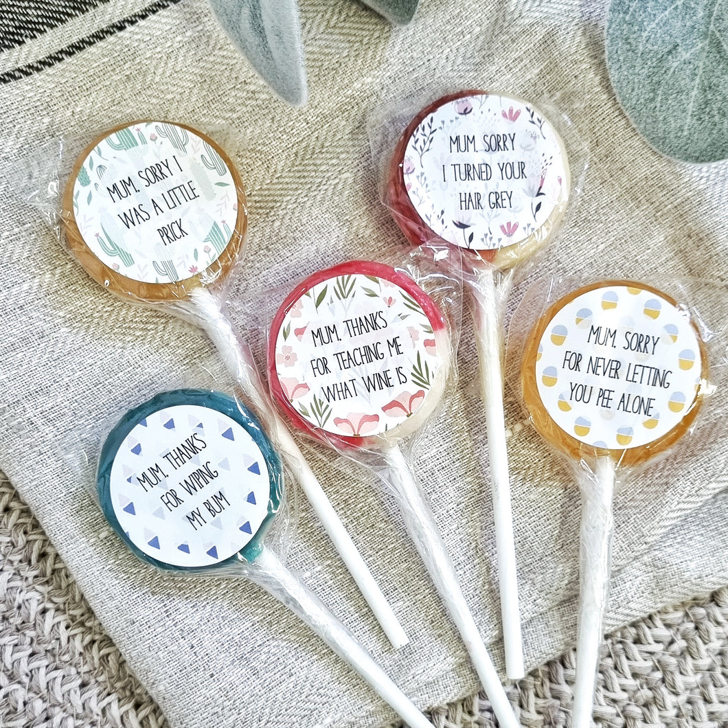 Cheeky 'Thank You' Mother's Day Small Lollipop Set