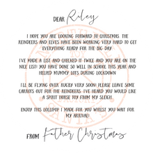 Load image into Gallery viewer, Personalised Letter from Santa Lollipop - Suck It &amp; Say
