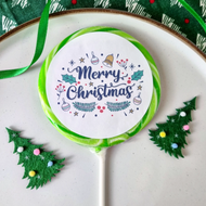 Colourful Merry Christmas Lollipop