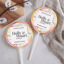 Load image into Gallery viewer, Colourful Floral Wedding Favour Giant Lollipops

