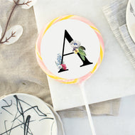 Monogram Initial Cream Lollipop (A to Z)