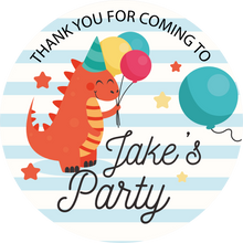 Load image into Gallery viewer, Personalised Dinosaur Thank You Party Lollipops
