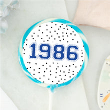 Load image into Gallery viewer, Personalised Dots Birthday Year Lollipop
