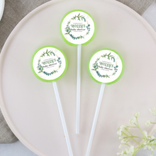 Load image into Gallery viewer, Personalised Eucalyptus Baby Shower Lollipops
