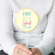 Yellow First Day Of Infants Giant Lollipop