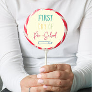 Yellow First Day Of Preschool Giant Lollipop