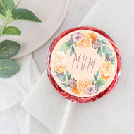 Floral Orange Mother's Day Lollipop - Suck It & Say