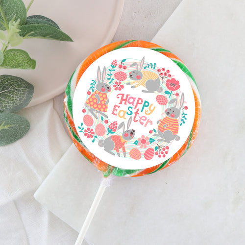 Four Bunnies Happy Easter Lollipop - Suck It & Say