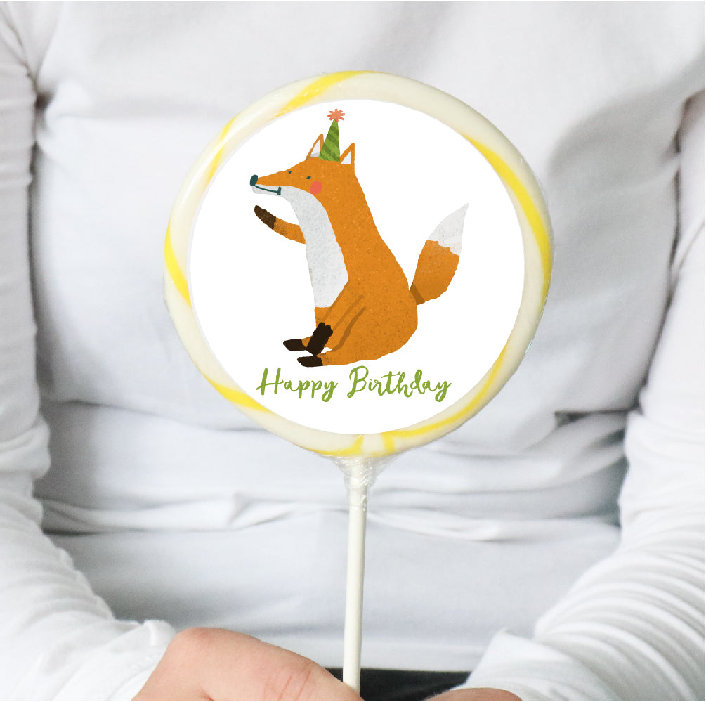 Fox Birthday Lollipop