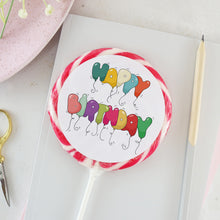 Load image into Gallery viewer, Happy Birthday Balloons Lollipop - Suck It &amp; Say
