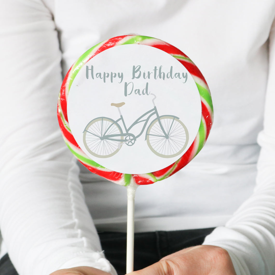 Dad Bike Birthday Lollipop - Suck It & Say