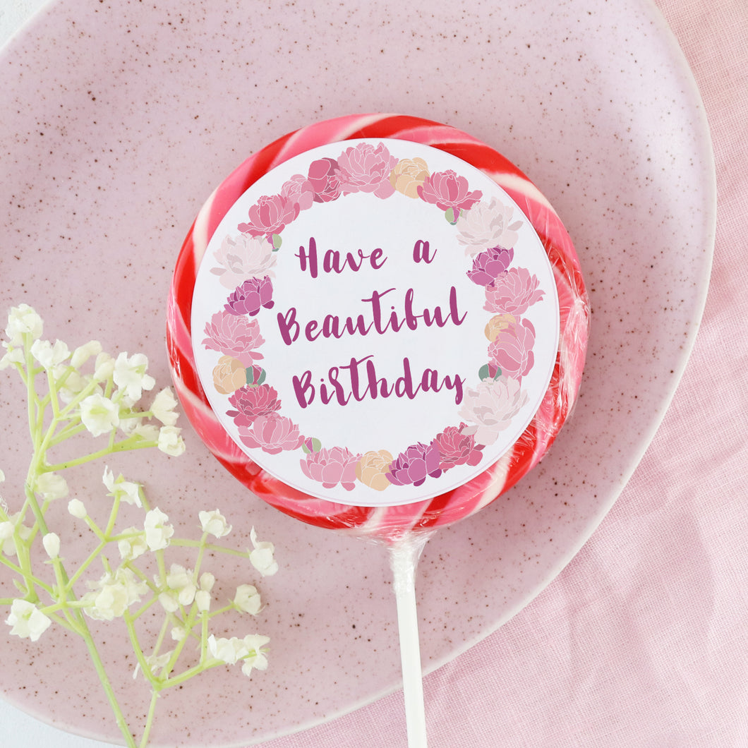 Have A Beautiful Birthday Lollipop - Suck It & Say