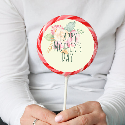 Floral Green Mother's Day Lollipop - Suck It & Say