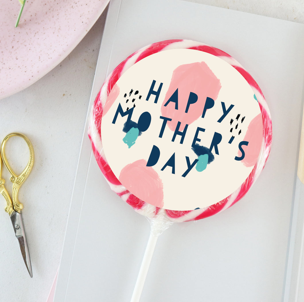 Paint Splotch Happy Mother's Day Lollipop - Suck It & Say