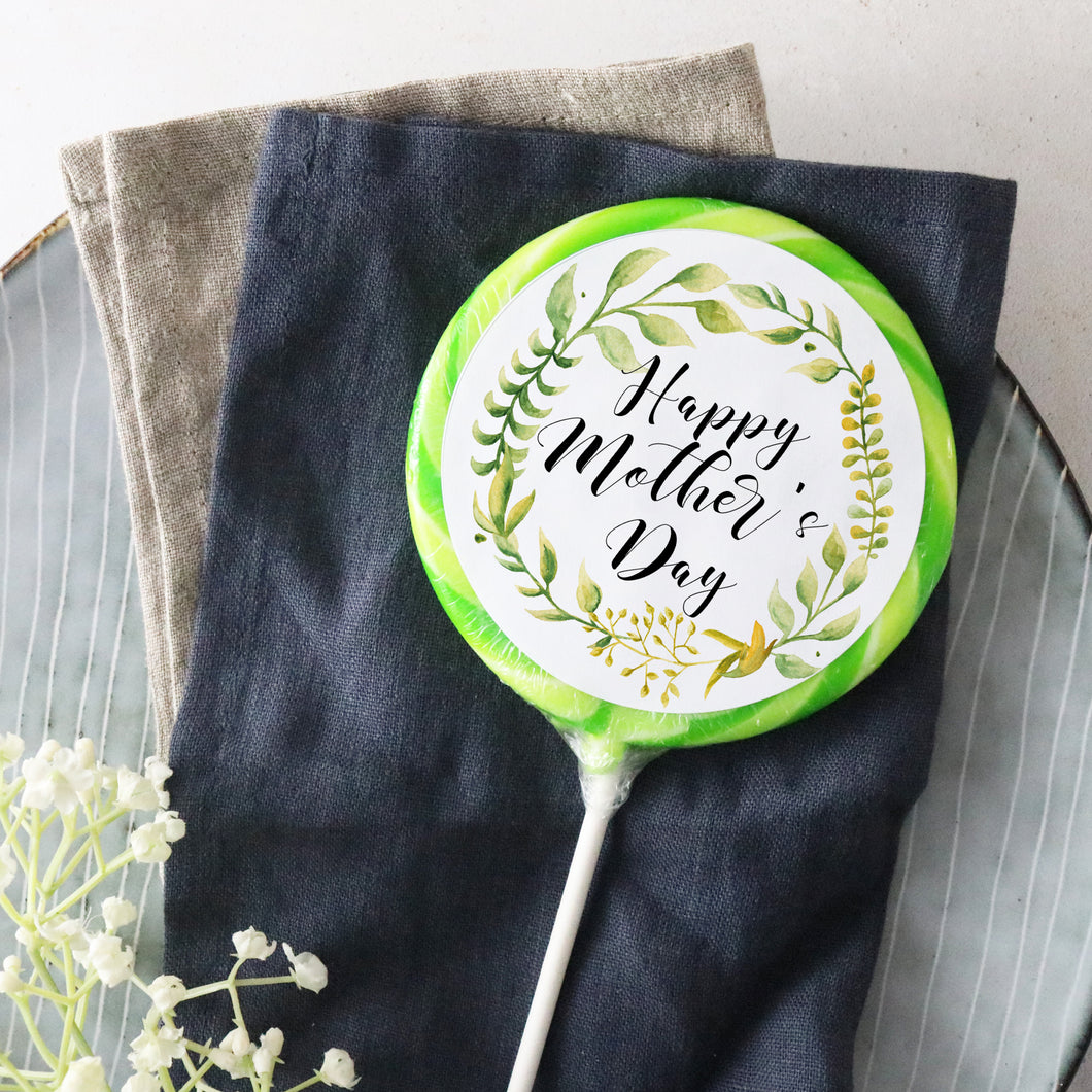 Botanical Wreath Mother's Day Lollipop - Suck It & Say