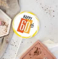 Happy 60th Birthday Colour Block Lollipop