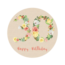 Load image into Gallery viewer, Thirty 30 Bright Floral Numbers Birthday Lollipop - Suck It &amp; Say
