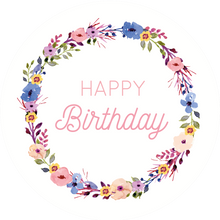 Load image into Gallery viewer, Floral Wreath Happy Birthday Lollipop - Suck It &amp; Say
