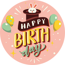 Load image into Gallery viewer, Rabbit In Hat Happy Birthday Lollipop - Suck It &amp; Say
