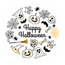 Load image into Gallery viewer, Outline Happy Halloween Lollipop

