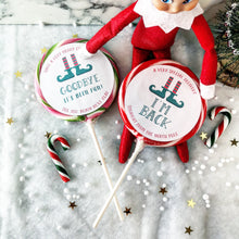 Load image into Gallery viewer, Christmas Elf Arrival &amp; Departure Lollipop Set - Suck It &amp; Say
