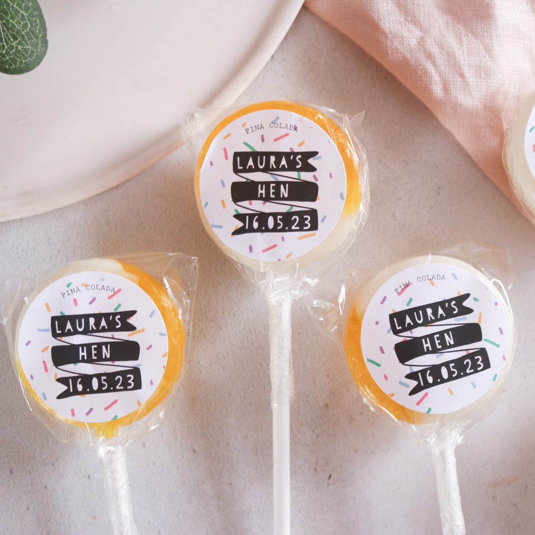 20 lollipops for £25 on selected personalised lollipops