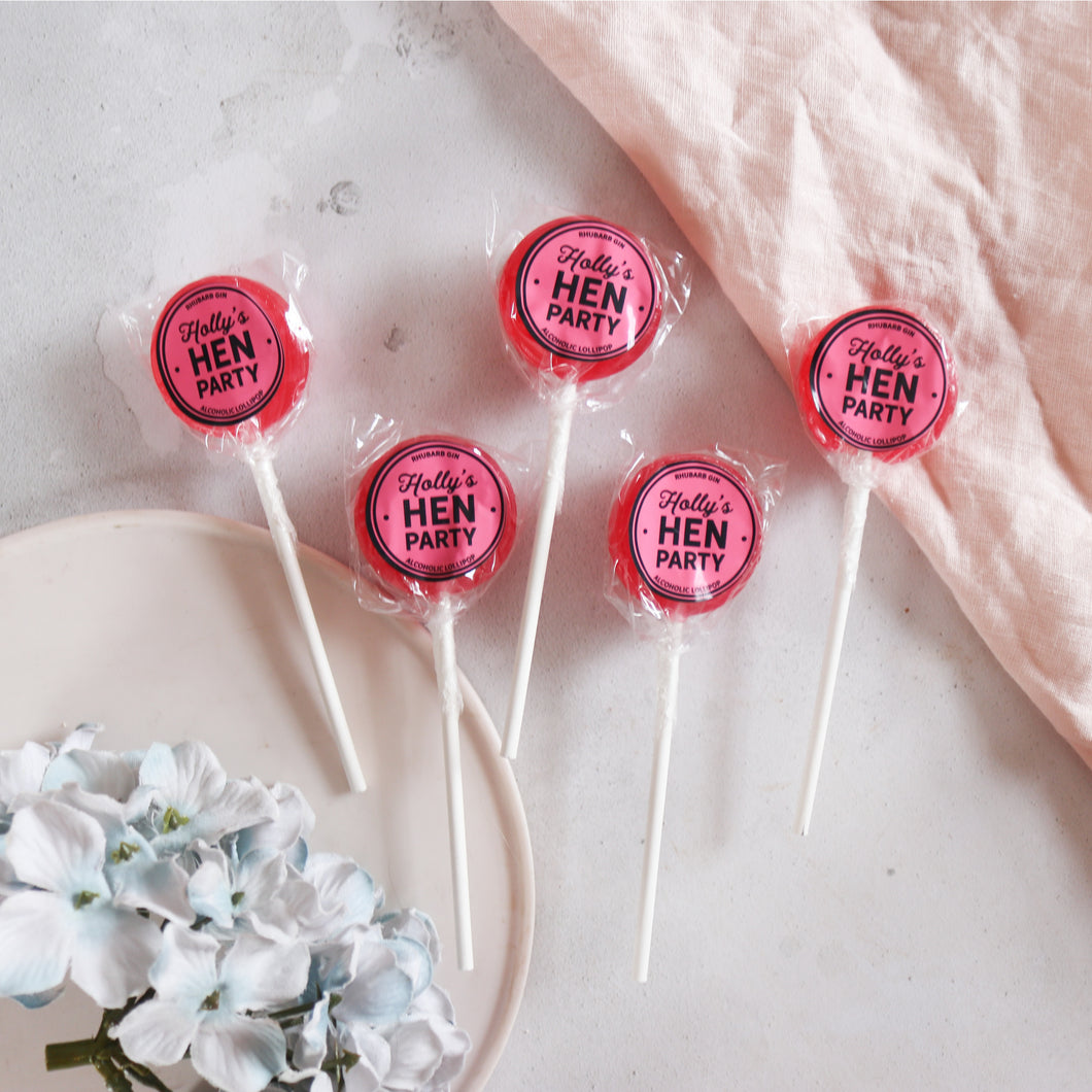 Bold Pastel Hen Party Lollipops - Suck It & Say