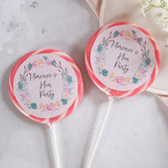 Floral Wreath Hen Party Giant Lollipops