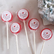 Thank You Wedding Favour Lollipops
