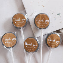 Load image into Gallery viewer, Kraft Style Thank You Gift Wedding Favour Lollipops
