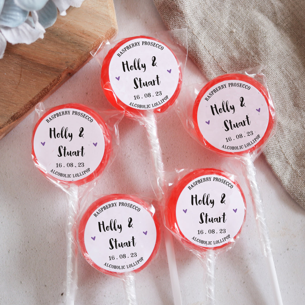 Traditional Wedding Favour Alcoholic Lollipops