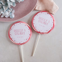 Load image into Gallery viewer, Polka Dot Wedding Favour Giant Lollipops
