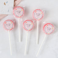 Floral Wreath Wedding Favour Lollipops