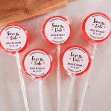 Load image into Gallery viewer, Save the Date Wedding Favour Lollipops
