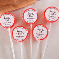 Save the Date Wedding Favour Lollipops