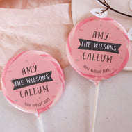 Surname Wedding Favour Alcoholic Giant Lollipops