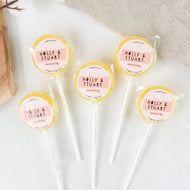 Heart Confetti Wedding Favour Lollipops
