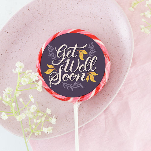 Get Well Soon Calligraphy Lollipop - Suck It & Say
